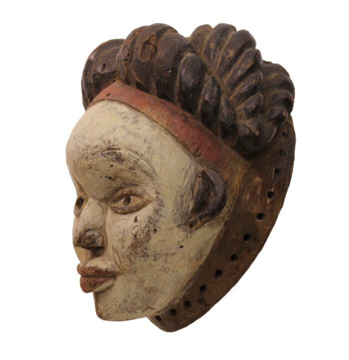 Masque Punu à coiffe ouvragée – Gabon